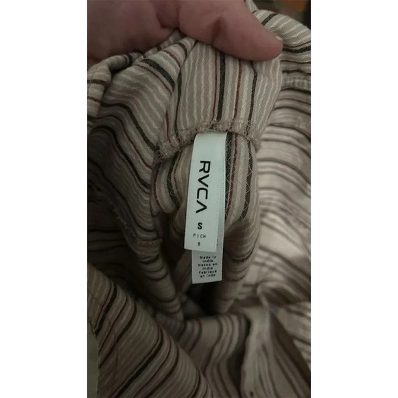 RVCA Women's Striped Button-Front Midi Dress Multicolor Size S - Picture 3 of 5